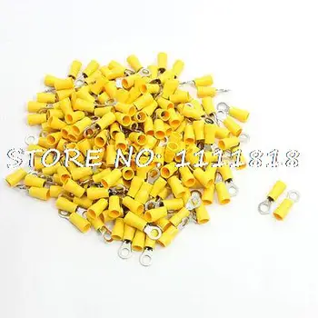 

200 x RV5.5-5 Yellow Pre Insulated Ring Terminals for AWG 12-10 Wire #10 Stud