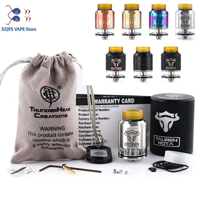 Оригинальный бак THC Tauren RDTA с двойными 28 микро отверстиями для воздуха атомайзер 2