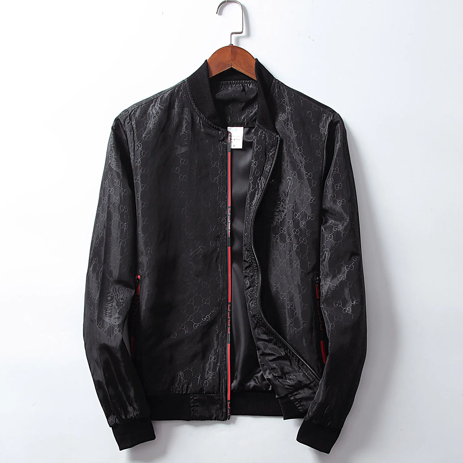 

New Fashion Print slim of men's jackets Autumn Striped Zipper Casual streetwear menscoats and jackets tops 0.5