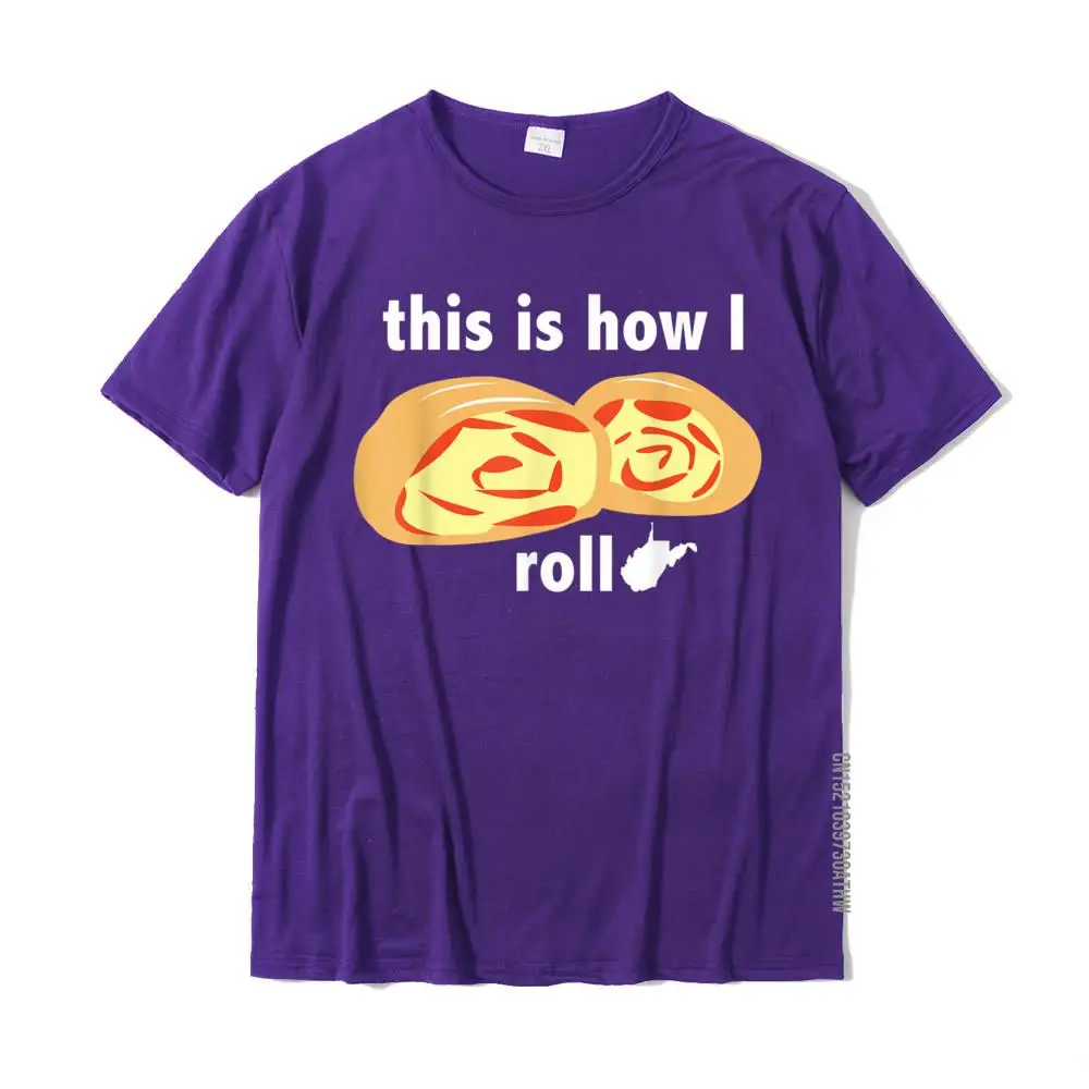 Rife Mens T Shirts Round Collar Short Sleeve 100% Cotton Funny WV Pepperoni Roll T-Shirt__MZ19346 Tees Design Top T-shirts Funny WV Pepperoni Roll T-Shirt__MZ19346 purple