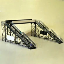 Surwish 1 шт. 1: 87 HO Масштаб железнодорожная станция Footbridge модель песок стол сцена украшения модель комплект