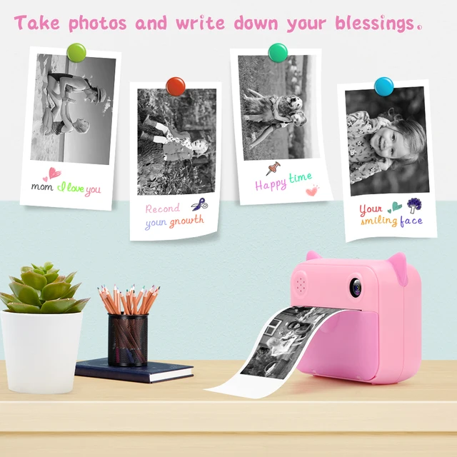 Kid Instant Print Camera Child Photo Camera Digital 2.4 inch Screen Children's Camera Toy For Birthday Christmas Gift 2