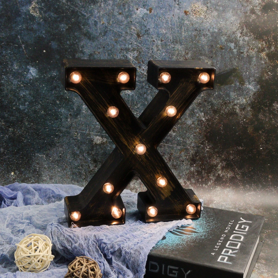 Светодиодный Светодиодный светильник в виде буквы 26, светодиодный ночник, промышленный стиль, праздничный декор, настенные светильники для дома, спальни, освещение, 3D Алфавит, кафе, бар, лампа