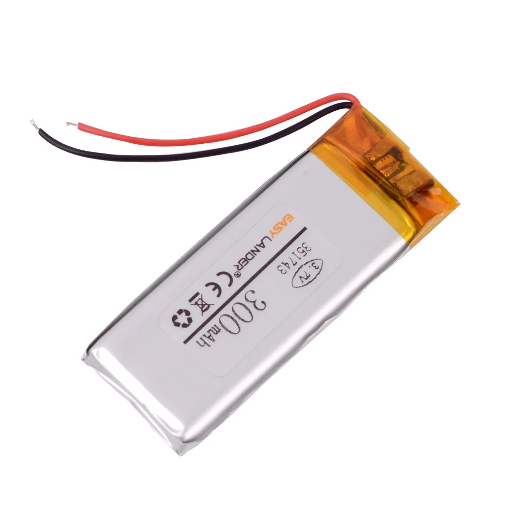 351743 3,7 V 300mAh литий-полимерный литий-ионный аккумулятор для sony MP3 sony walkman NWZ-B143F плеер