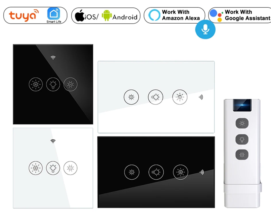 Tuya-interruptor inteligente de controle de intensidade., controle