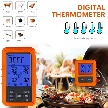 

Digital Kitchen Cooking BBQ Tools Meat Oven Timer Display Thermometer Digital Kitchen Cooking BBQ Tools Home Remote Barbecue