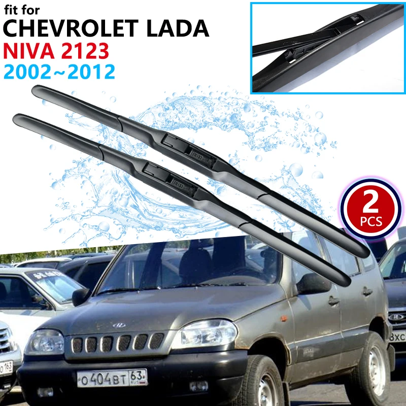 Spazzole Tergicristallo Per Chevrolet Lada Niva 2123 2002 ~ 2012 2003 2004 2005 2006 Tergicristalli Anteriori Accessori Auto Adesivi