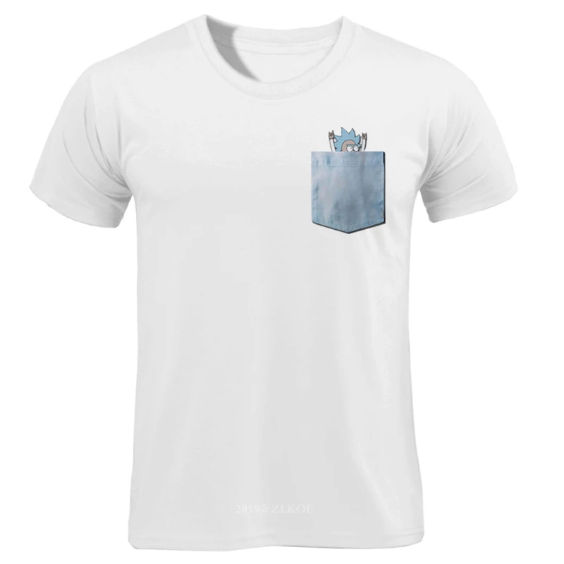 Футболка Rick and Morty мужские футболки с принтом Рик Морти Новинка забавная одежда футболки мужские белые футболки pickle rick мужские топы - Цвет: C3067b