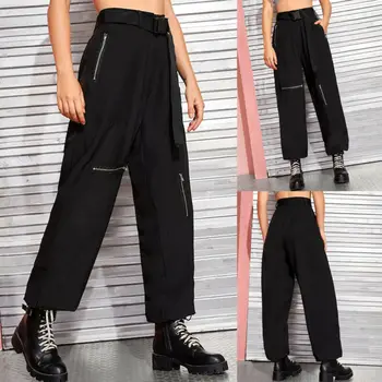 

2019 Autumn Women Cargo Trousers Casual Zipper Fashion Hip Hop Military Army Combat Camo Hiking Pant NEW