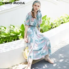 Vero Moda женское платье в национальном стиле с принтом и кружевными рукавами | 31926Z559