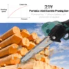 21V 6 Inch Cordless Electric Pruning Saw Wood Spliting Chainsaw Woodworking Garden Orchard Trimming Saw Rechargeable Chain Saw 2