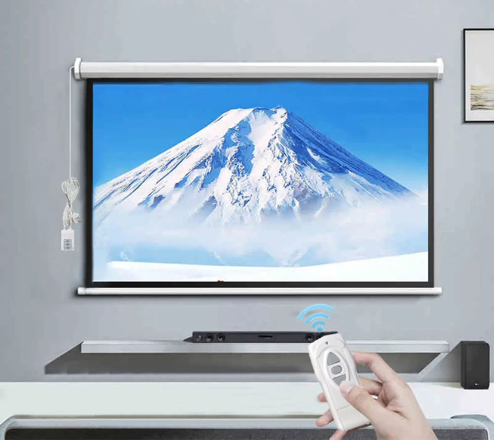 Экран для проектора Everycom, 100 дюйма, 16:9, с электроприводом, для ...