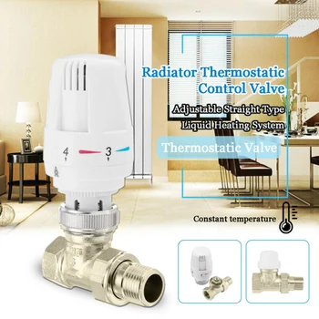 

Angled Radiator Automatic Thermostatic Heat System Control Temperature Valves
