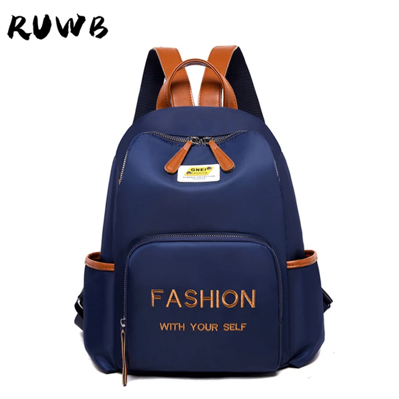 

2020 new backpack waterproof Ladies Backpack High Quality Letter Women Bagpack Women Waterproof Oxford Women Backpack Sac A Dos