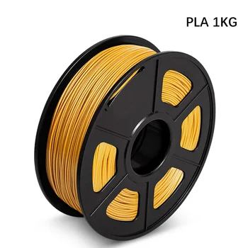 

3D Printer Filament PLA 1kg Gold 1.75mm Tolerance 0.02mm 330m/Roll Non-toxic Material No Bubble for FDM 3D Printer Printing Pen