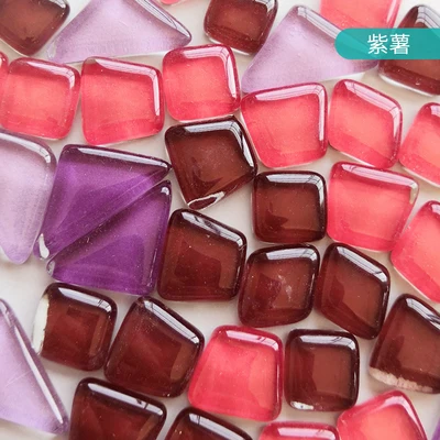 100 г необычная мозаичная плитка из хрустального стекла смешанных цветов мини микро Стеклянная Каменная мозаика для изготовления пазлов материалы для поделок DIY - Цвет: 7