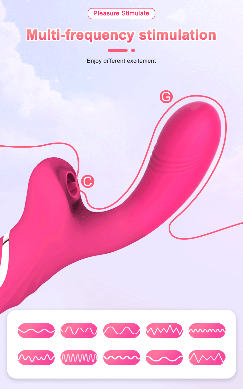 Vibratore per leccare la lingua per le donne Vibratori per il punto G Stimolatore per il clitoride femminile Massaggiatore Dildo Giocattoli sessuali Beni per_voghion.com