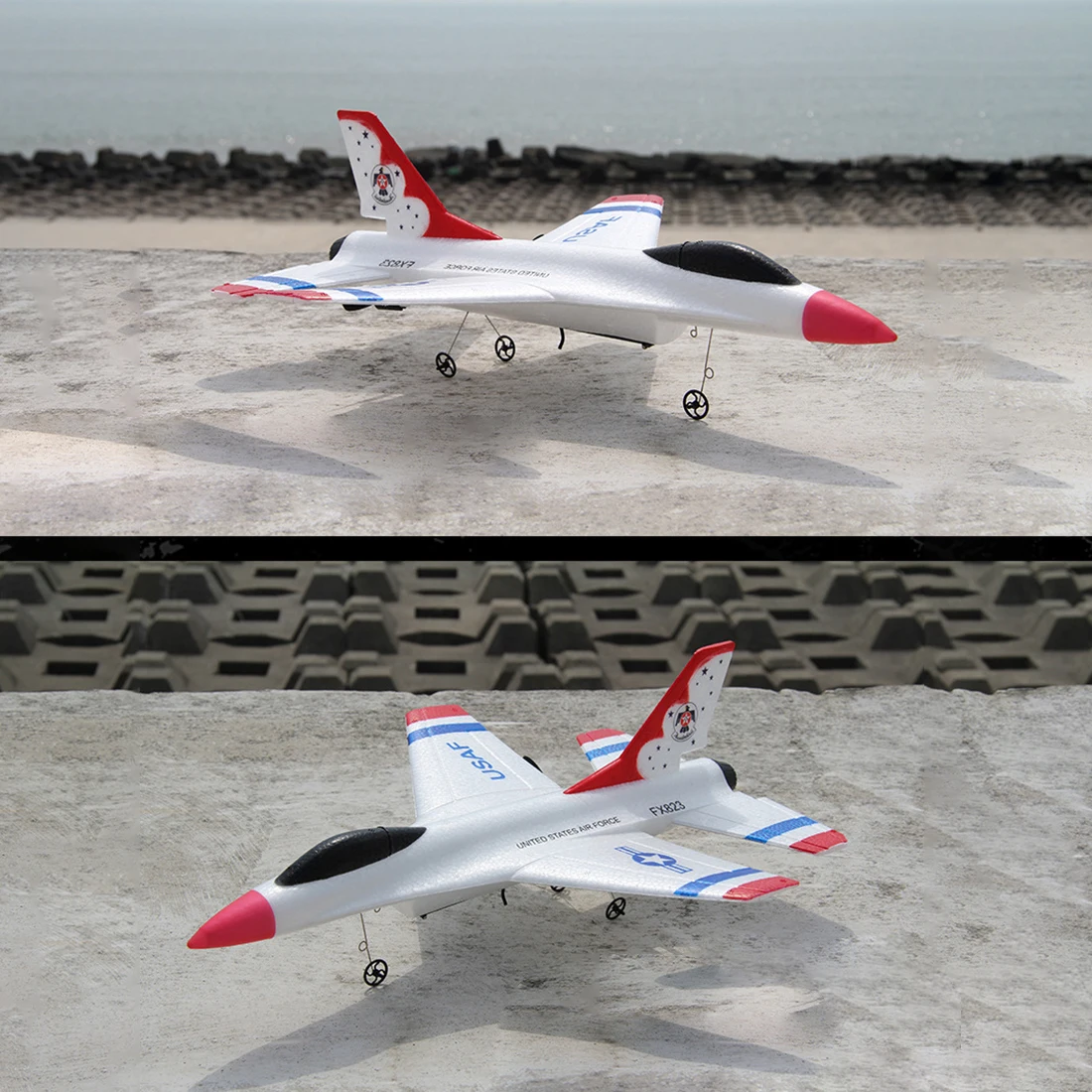 HOBBYINRC F16 2,4G RC EPP планер из пеноматериала крыло самолет игрушка боец для детей беспилотный набор аксессуаров-белый