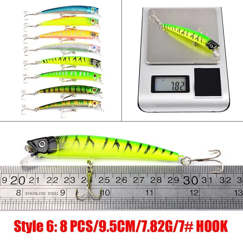 43Pc Fishing Bait Set Portable Fishing Set Simulation Bait Lure Set Boxed Combination Bait Set