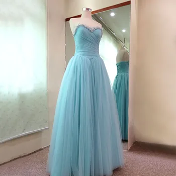 

vestido de renda longo party prom free shipping robe de soiree 2018 beading sweetheart long Formal gown bridesmaid dresses
