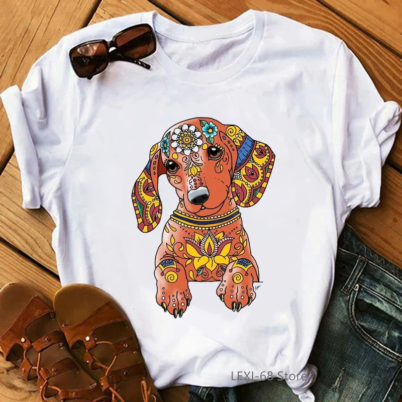 Shih Tzu Adorable Puppy Dog Graphic Print T-Shirt Women Clothes 2024 Funny Dog Mom Tshirt Femme Summer Fashion T Shirt Female