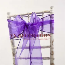 Лента на стул из органзы галстук-бабочка для Chiavari стул украшение свадебное событие банкет