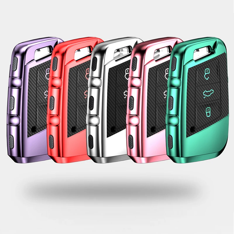 

For Volkswagen VW Arteon Tiguan MK2 Passat B7 B8 CC For Skoda Superb A7 TPU Car Key case Remote Cover keyring keychain chain