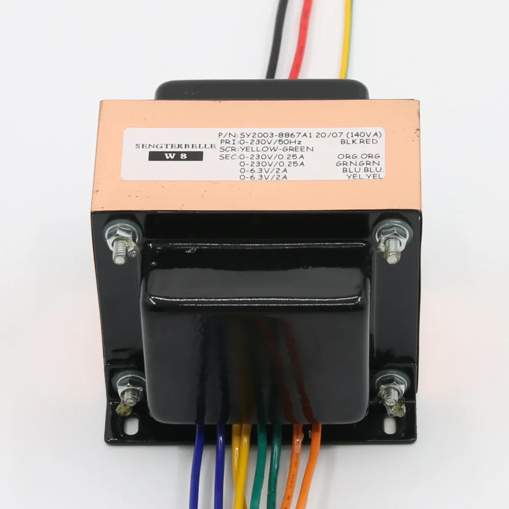 140VA аудио EI тип силовой трансформатор 230V * 2 + 6 3 V для лампового