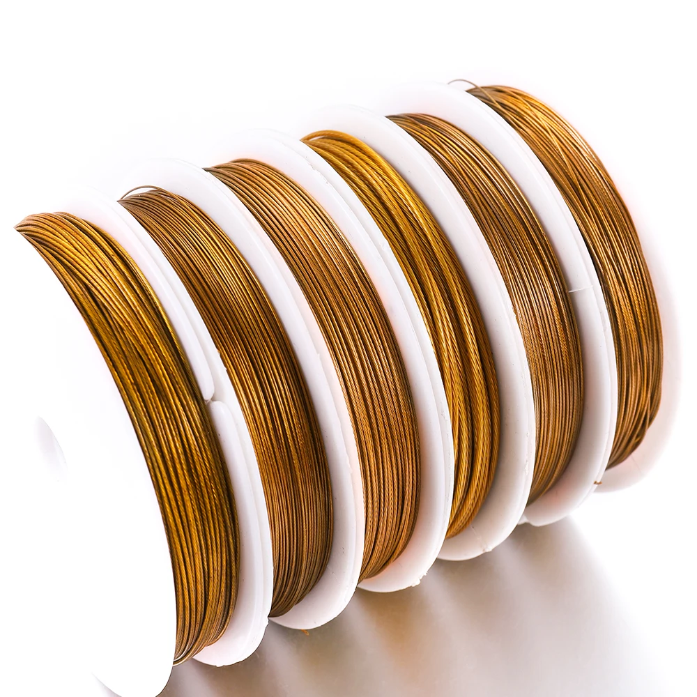 

1Roll Stainless Steel Wire 0.3/0.38/0.45/0.5/0.6/0.7/0.8mmResistant Strong Line Tiger Tail Beading Wire For Jewelry Makings