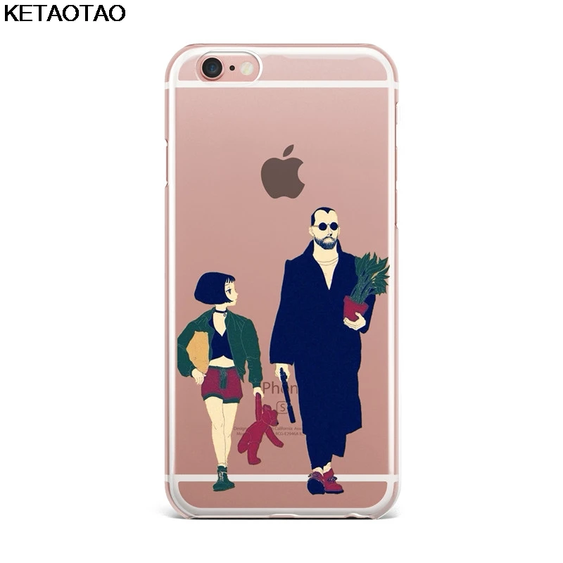 Коричневый KETAOTAO leon and mathilda чехол для телефона s для iPhone 4S 5C 5S 6 6S 7 8 Plus XR XS Max чехол кристально чистый мягкий TPU чехол s - Цвет: Коричневый