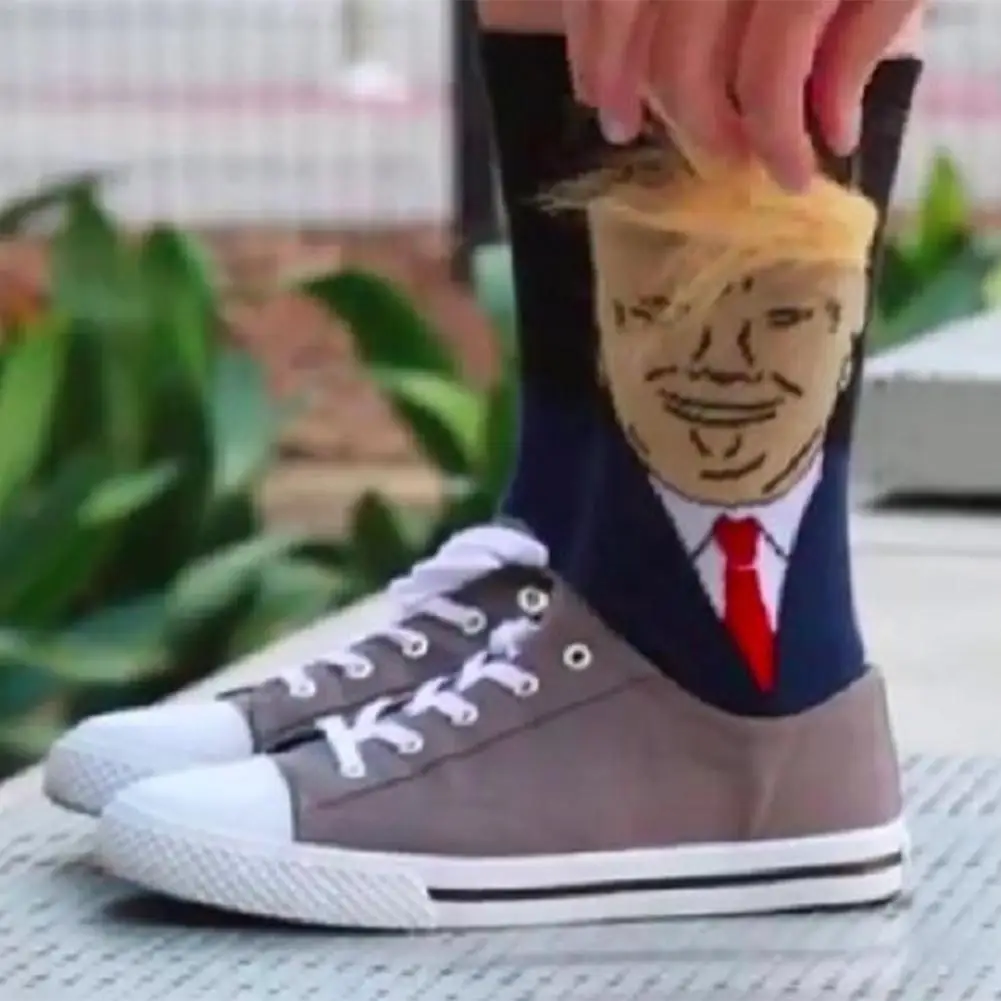 

Presidente Donald Trump Calzini E Calzettoni Con 3D Falso Dei Capelli Crew Calzini E Calzettoni Bmambas Chaussette Sport