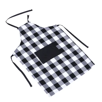 

1pc Chef Apron Cotton Home Cooking Apron Kitchen Durable Restaurant Apron Pockets Apron
