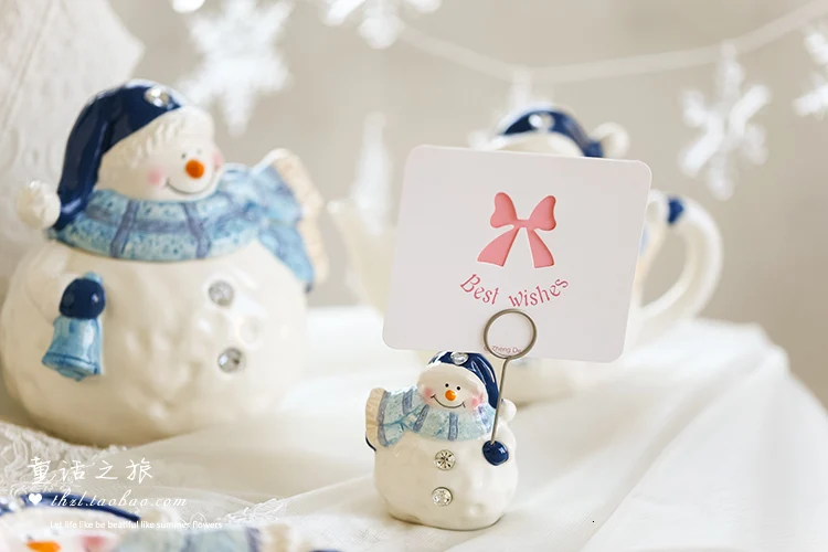 Красивое керамическое чаши, изделия ручной работы, закуски, посуда, чайники, консервированные бутылки, тарелки снеговика, Детский Рождественский подарок