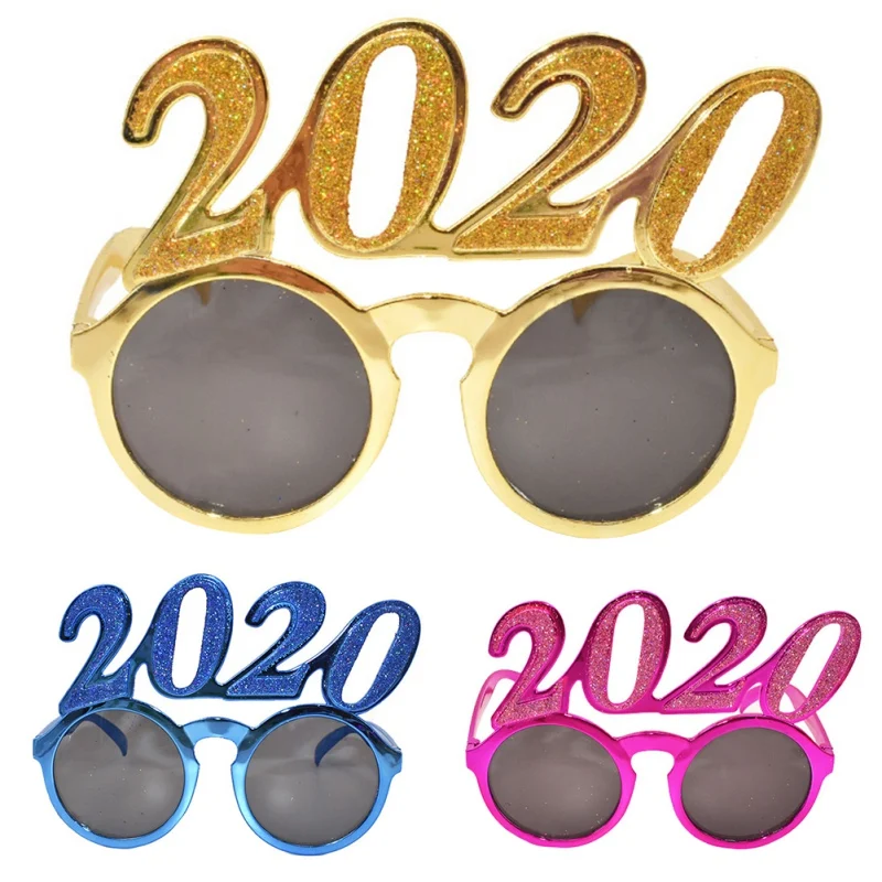 

2020 New Year Unisex Eyeglass Funny Glitter Eyewear Deadpool New Year's Eve Party Glasses Photo Prop For Happy New Year Party!