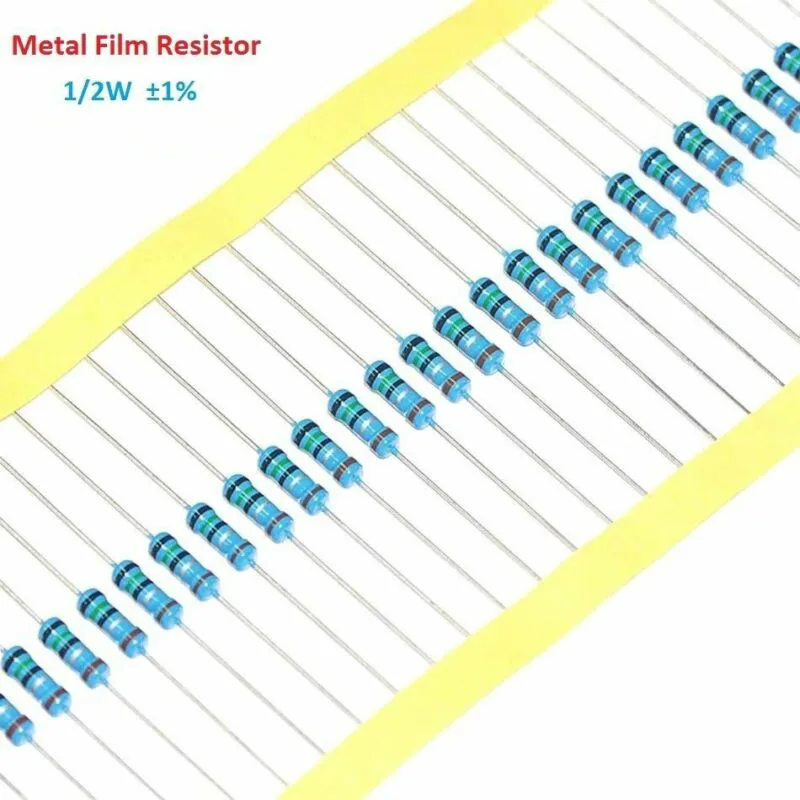 

50/100pcs 1/2w 0.5W Resistance 1% Metal Film Resistor 0.1~22Ohm