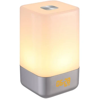 

New Wake-Up Light Beside Lamp Alarm Clock with Sunrise Simulation,Press Sensor Multicolor Dimmable Night Light