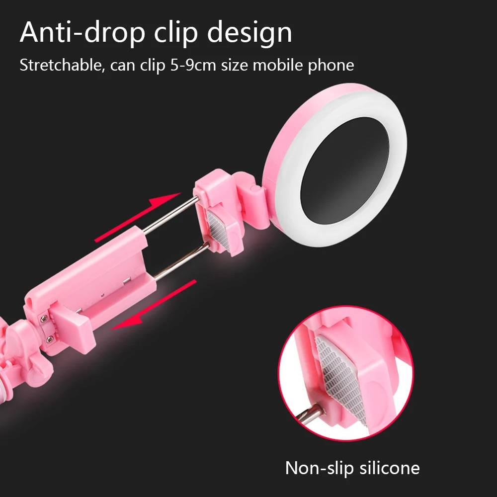MAMEN Bluetooth селфи палка штатив с кольцом свет лампы Красота Портативный заполняющий
