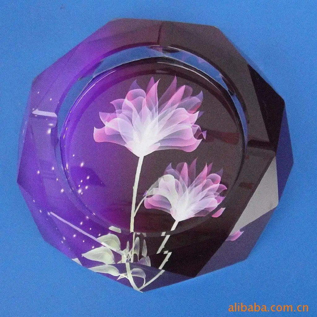 

Octagonal Crystal Ashtray Fashion Creative Cool Gift Large Size Boutique Ash Tray European Style Gift