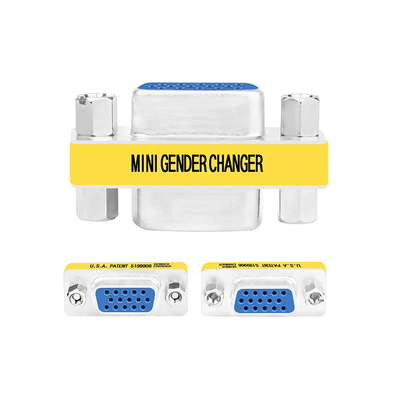 D Sub15 VGA HD15 Pin пол чейнджер Удлинительный кабель VGA Мини конвертер Aux адаптер VGA разъем мужчины-мужчины женский VGA муфта