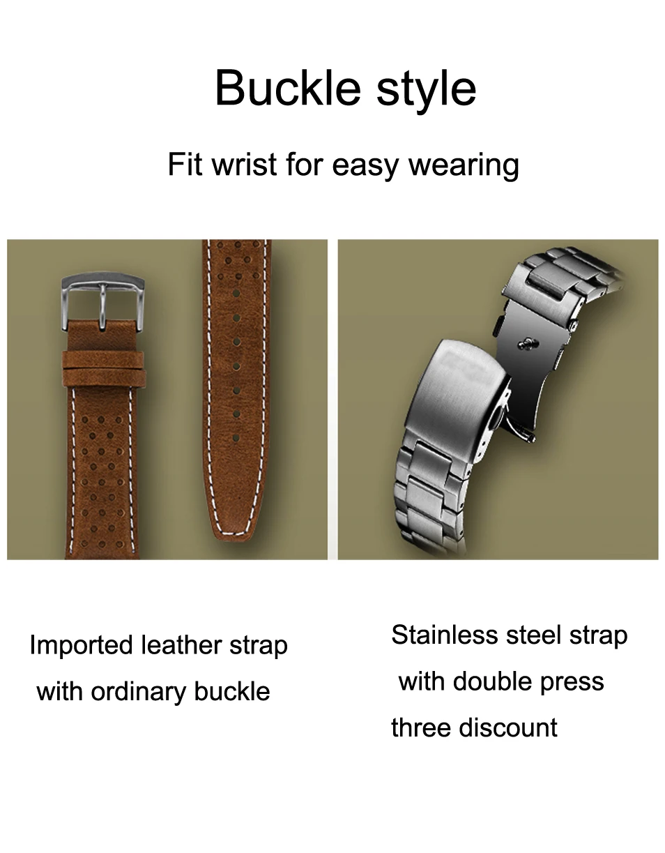 E Move Premium Luxury Men's Multifunctional Quartz E-Commerce Best-Selling Breathable Leather High-Grade Waterproof Watch