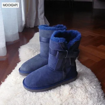 

In 2019, China's latest sheepskin and fur women's snow boots, pure wool women's fashionable sleeve snow boots, four colors