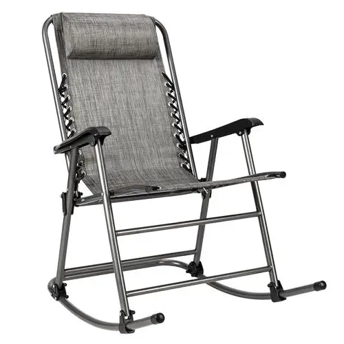 

Rocking Chair Leisure Chair for Living Room Gray Balcony Leisure Chair Adult Folding Leisure Chair