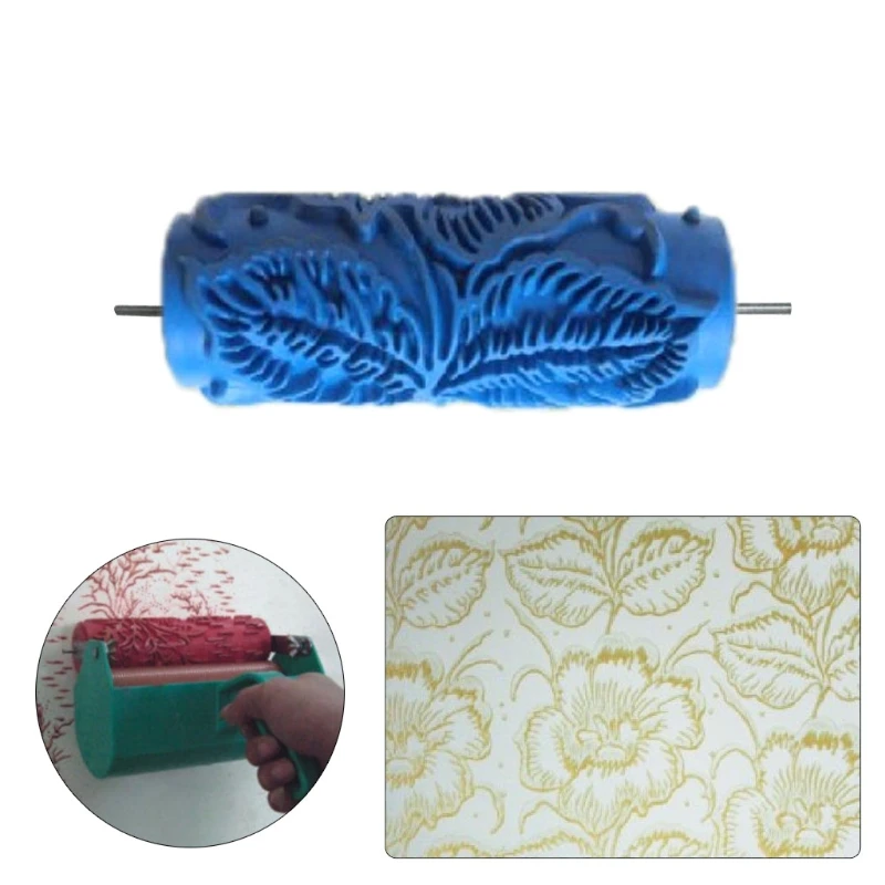 

5" Embossed Paint Roller Sleeve Wall Texture Stencil Brush Pattern Decor 085Y