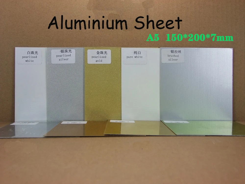 20 sheets 0.7mm A5 Blank Sublimation Metal Plate Aluminium sheet Name Card Printing Sublimation Ink Transfer DIY Craft 150*200mm