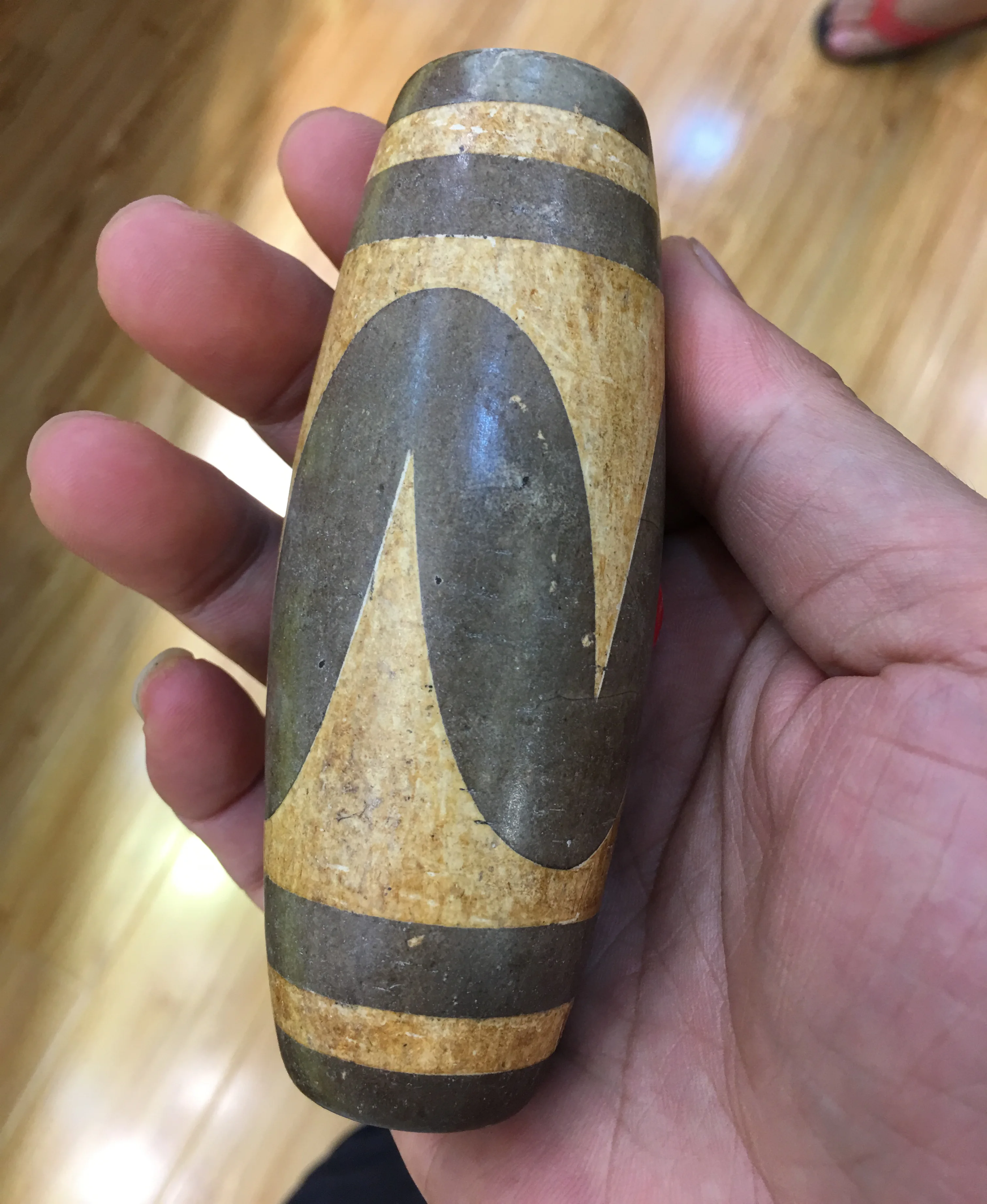 Treasure Magic LKbrother Power Tibetan Old Agate Tiger Tooth Large dZi Bead For Display | Украшения и аксессуары