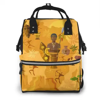 

Africa Map Illustration Baby Nappy Changing Diaper Mummy Bag Maternity Backpack Bags Stroller Baby Care Waterproof Backpack