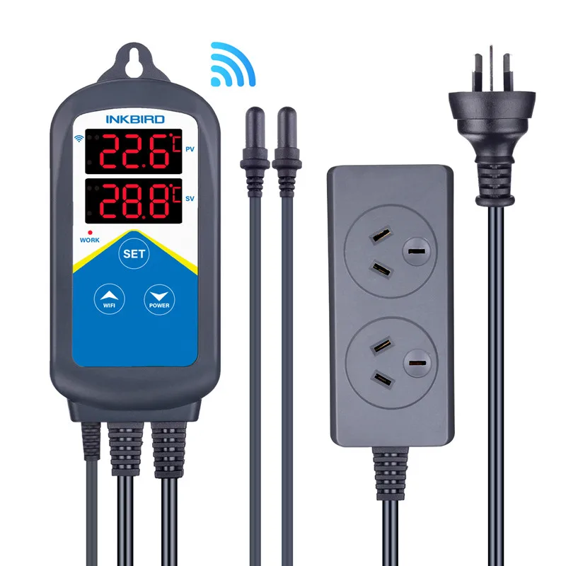 Inkbird AU Plug 306A Wi-Fi контроллер температуры для аквариума Двойные розетки для аквариума аквариум воды Террариум с двойным зондом