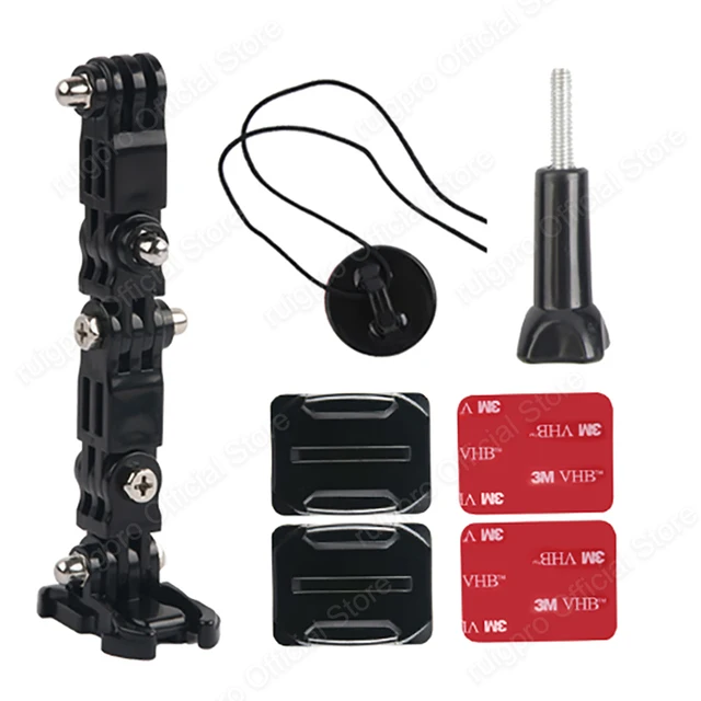 Helmet Strap Mount For Gopro Hero 10 9 8 7 6 5 4 3 Motorcycle Yi osmo Action Sports Camera Mount Full Face Holder Accessories Black Color