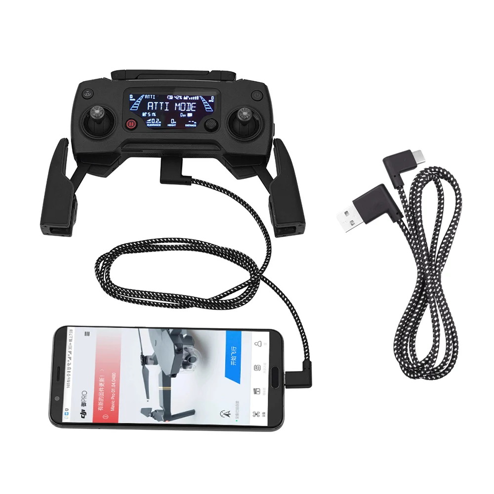 Кабель для передачи данных 1 м Mavic Air Pro 2 Zoom Phantom 3 4 Drone type C Micro USB адаптер IOS разъем