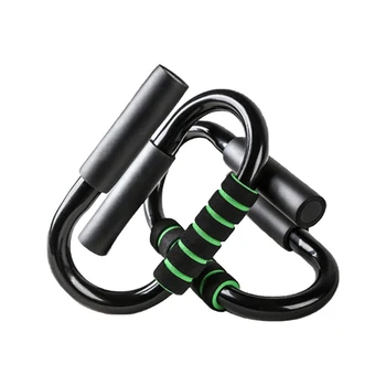 

Push Up Stand Support S-shaped Arm Training Exercise Chest Muscle Bodybuilding Steel Tube And Foam Black Home Trainer 10*11.4cm